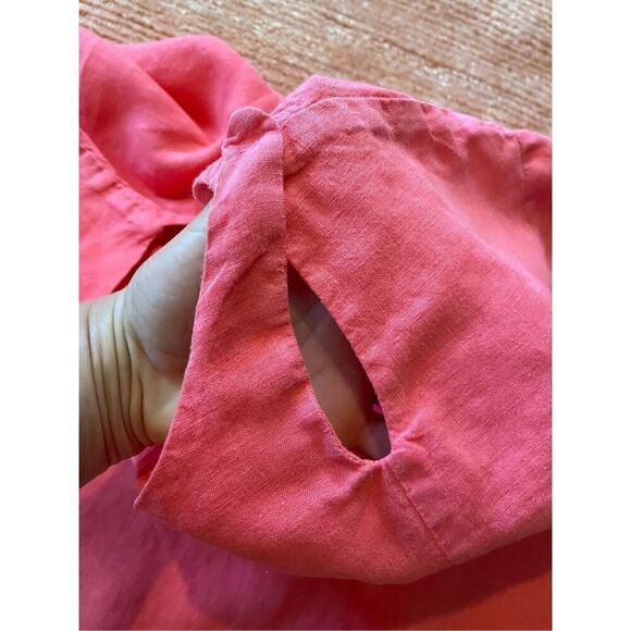 Vintage MATCH POINT Linen Shirt Tunic Pink S - Picture 6 of 8